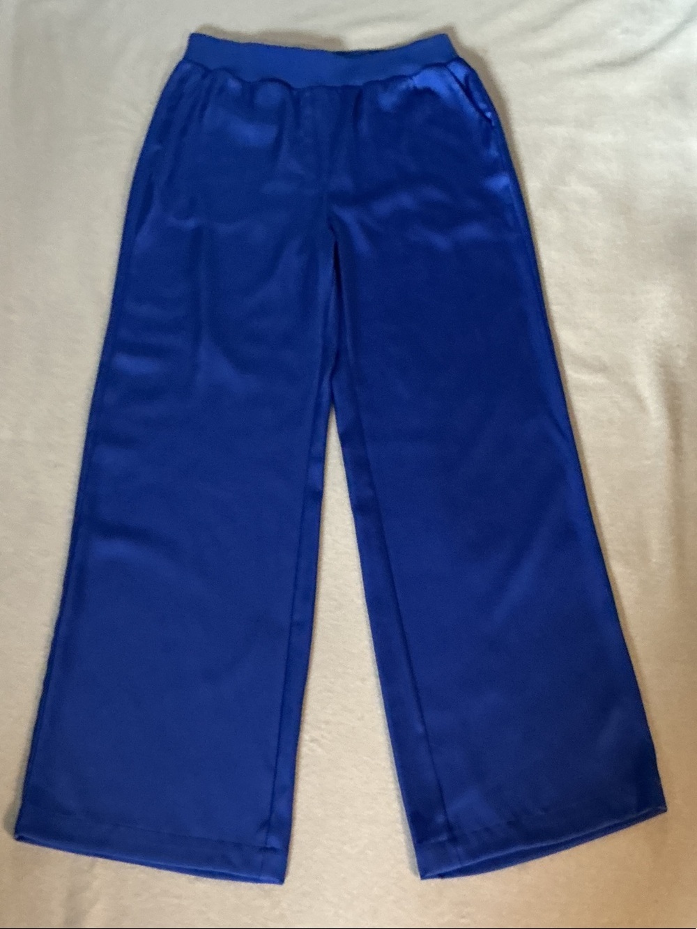 Calvin Klein Bold Cobalt Wide-Leg Pants